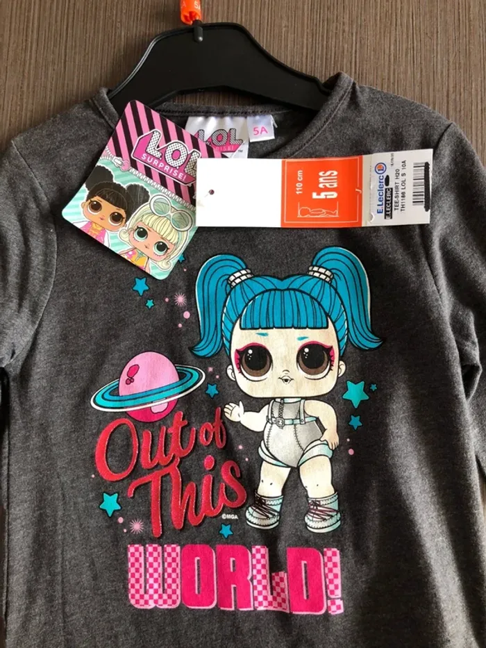 Tee-shirt fille manches longues LOL surprise 5 ans - photo numéro 2