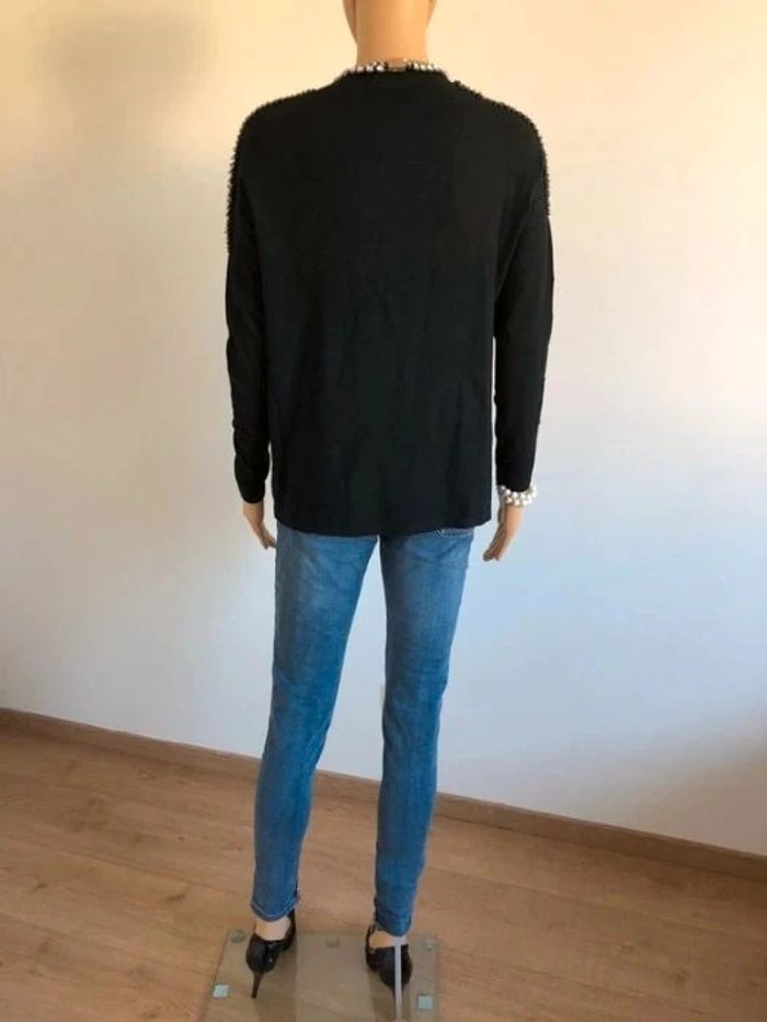 Pull noir neuf avec strass taille unique - photo numéro 9