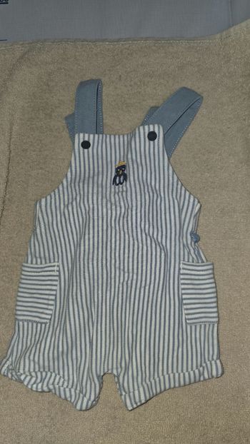 Ensemble salopette + Body pingouin 🐧 1m/53cm