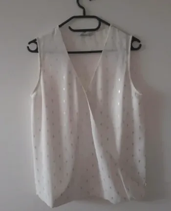 Blouse Magrite cache-coeur sans manches Le Temps des Cerises taille S neuve