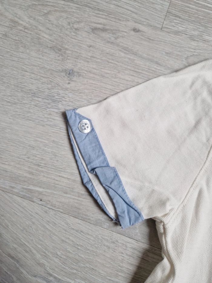 Polo blanc et bleu Okaïdi 10 ans - photo numéro 3