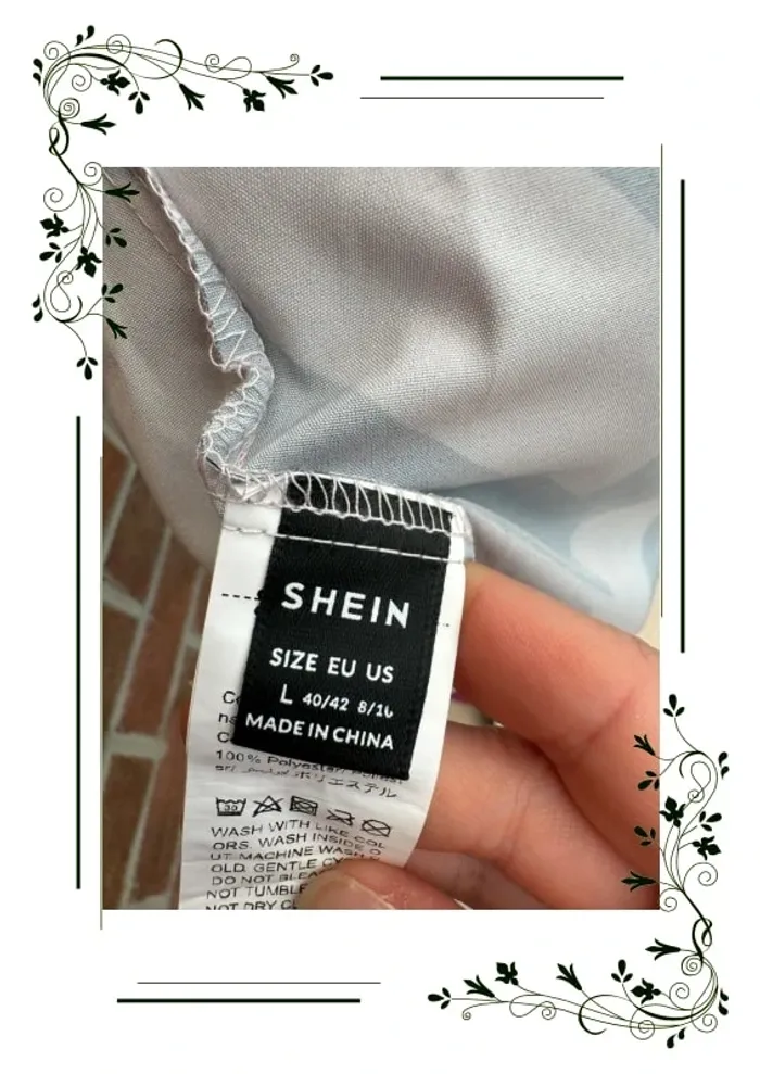 SHEIN Clasi Blouse à chevron ras-du-cou - photo numéro 3