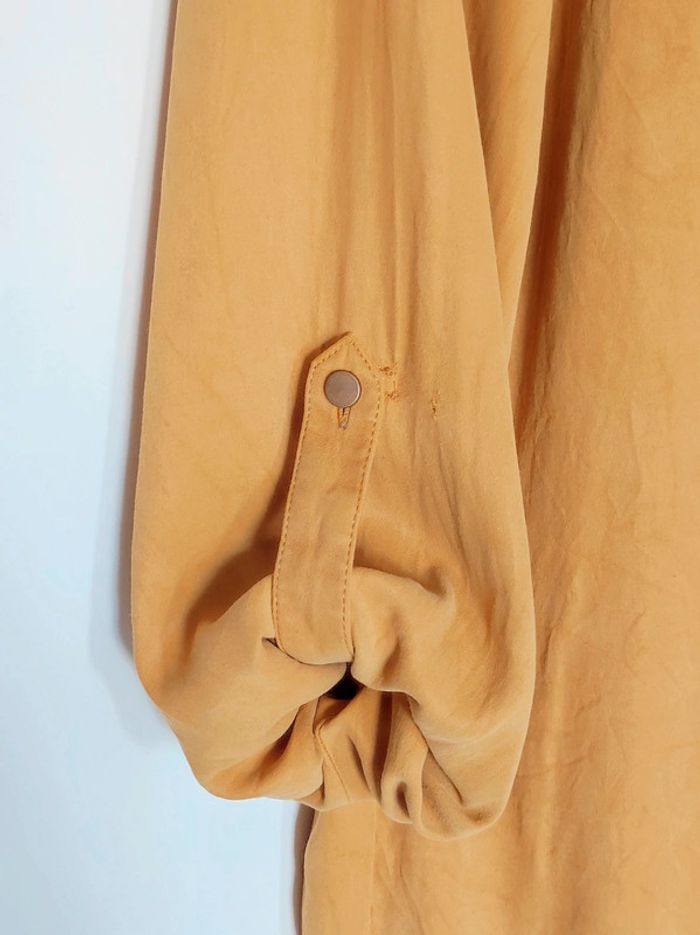 Chemise jaune moutarde daim vintage / Promod - 38/M - photo numéro 14