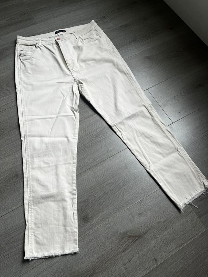 Pantalon beige coton - photo numéro 3