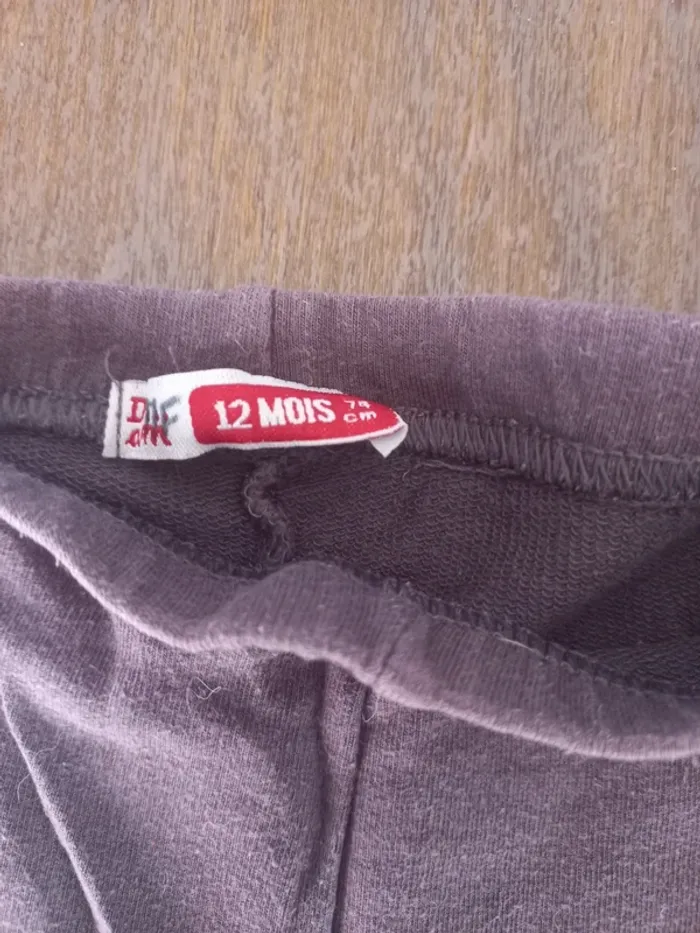 Legging mauve dpam 12mois 74cm - photo numéro 3