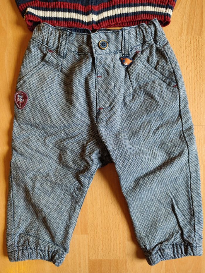 Lot ensemble tenue Pantalon et Gilet zippé assorti Neufs Sergent Major en 12-18M - photo numéro 3