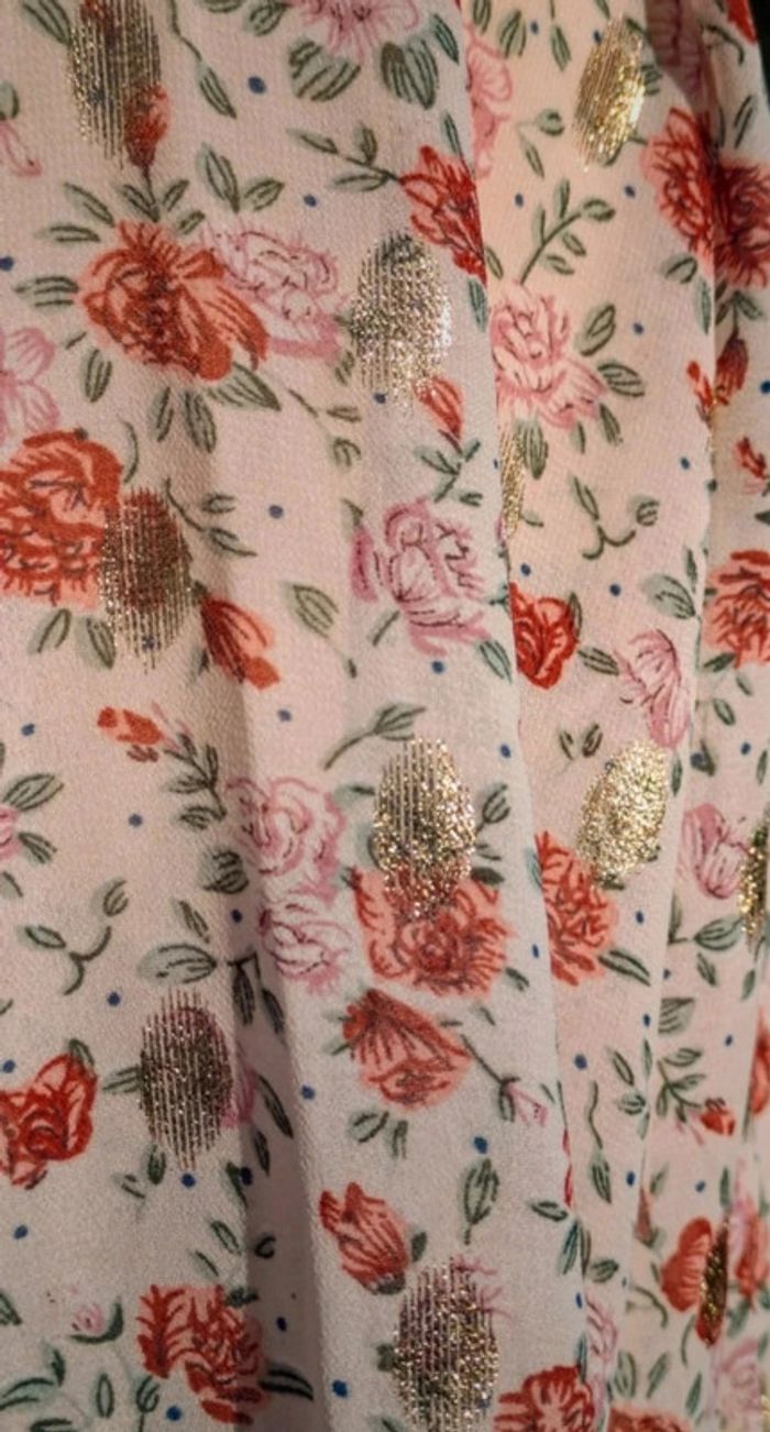 Robe femme bohème chic fleur pétale doré t s 36 m 38 - photo numéro 3