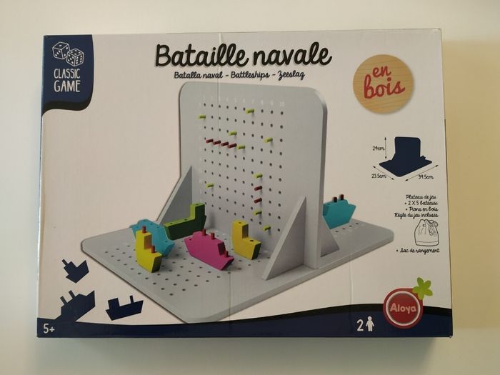 Jeu de bataille navale en bois