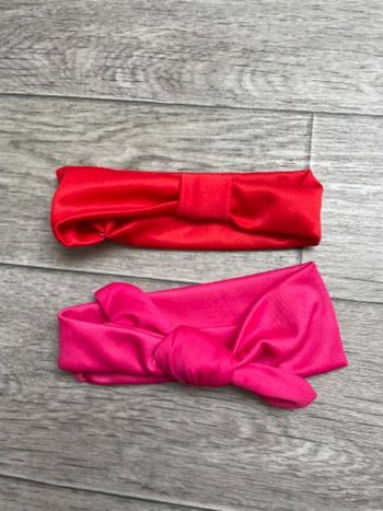 Lot 2 bandeaux rose et rouge
