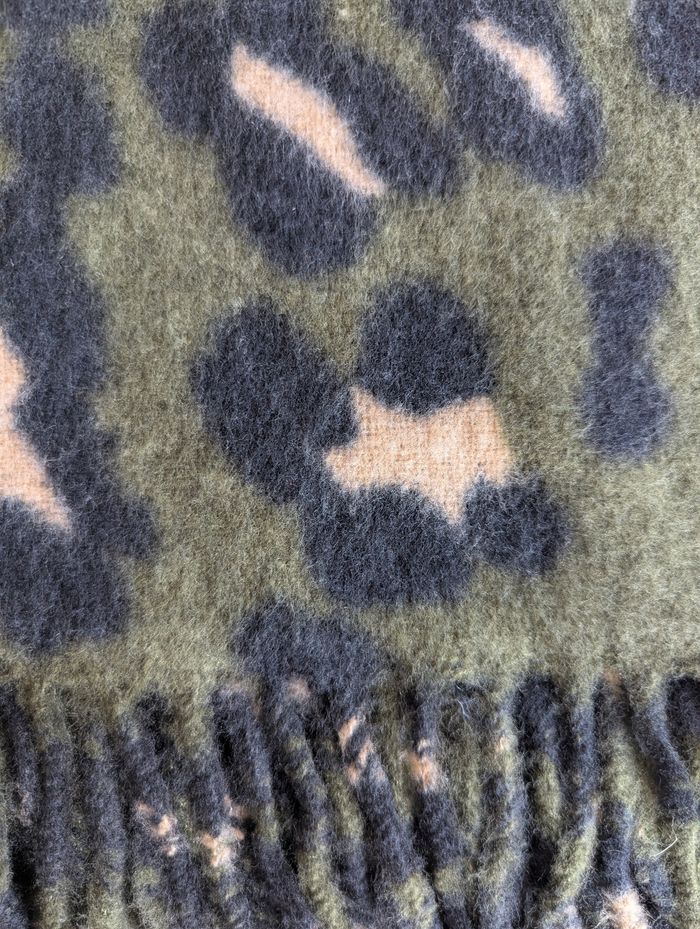 Écharpe épaisse Léopard kaki - photo numéro 4