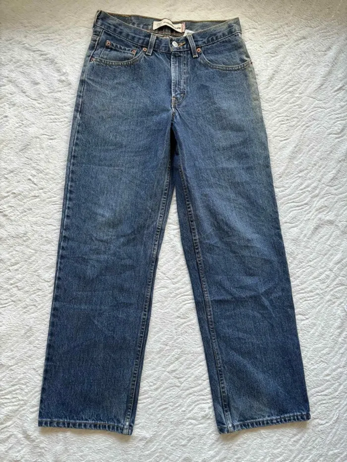 Jean Levi’s 550 femme Relaxed Fit Bleu stonewashed délavé Rare modèle US W27 L29 S/36 2000s - photo numéro 4