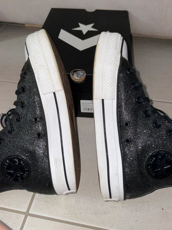Converse plate-forme noire pailletées - photo numéro 10