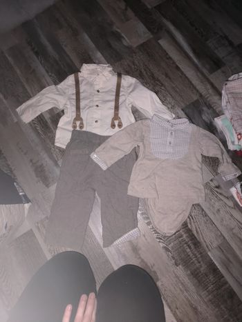 Ensemble chemise, pantalon body 6 mois