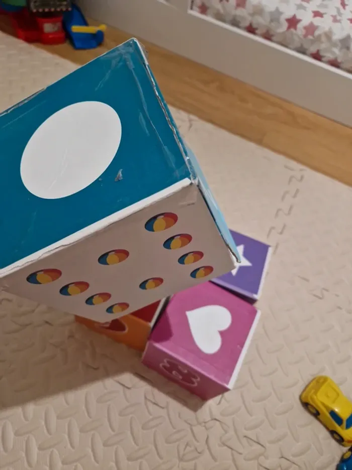 Cubes à empiler carton très bon état Jeux 2 Mômes - photo numéro 7