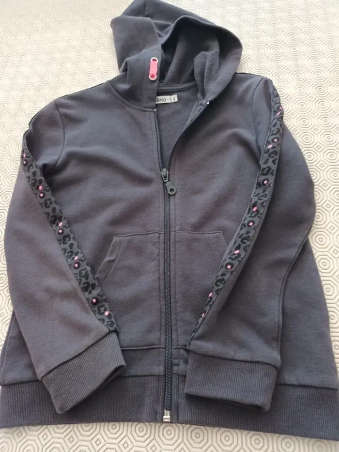 Veste Gemo 8 ans à fermeture éclair  bleu marine - photo numéro 3