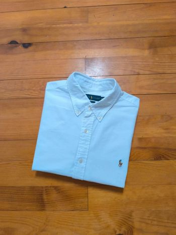 Chemise Ralph Lauren - Classic Fit - Logo brodé premium - Blanc - Taille XXL