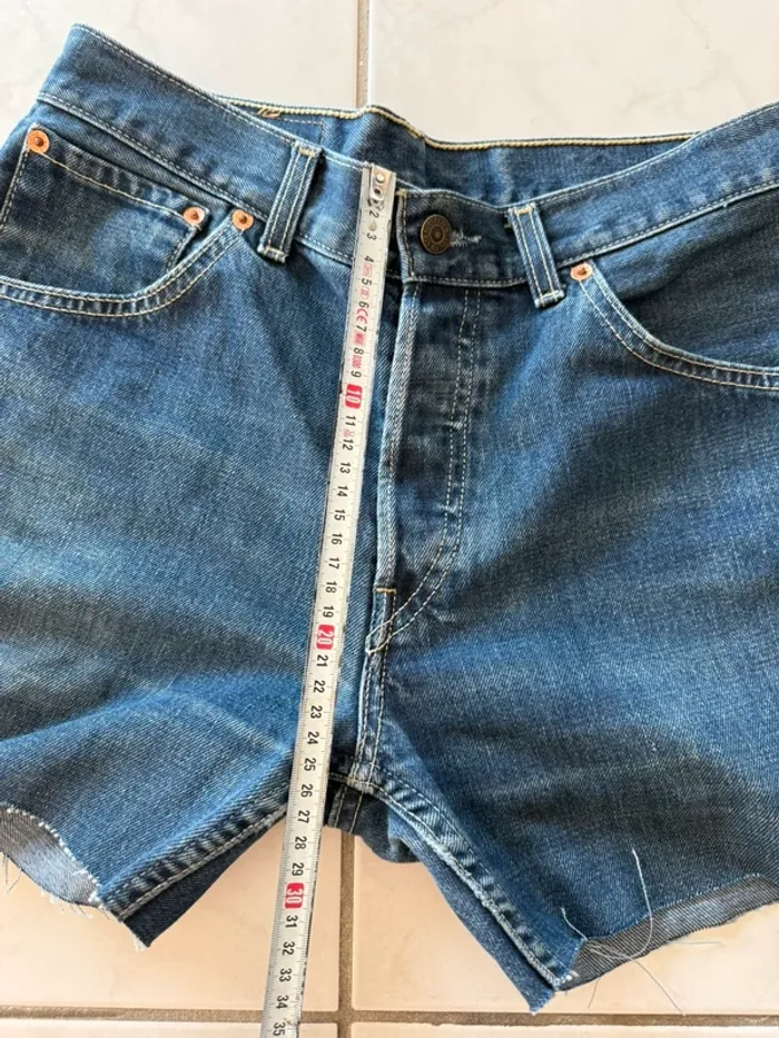 Short en jean Lévis 535 denim vintage USA taille 36 top état - photo numéro 10