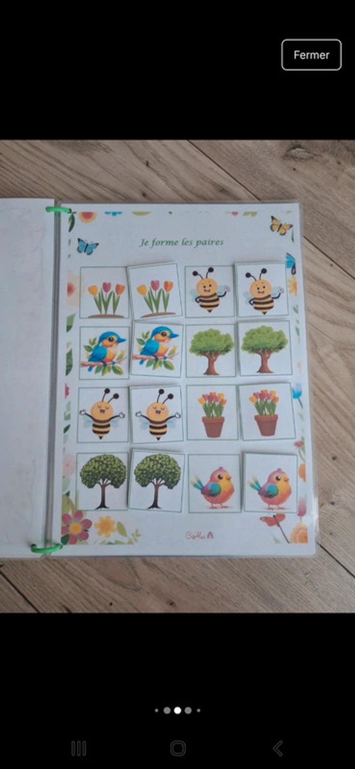 Livret d'activités thème printemps. Pédagogie montessori. Busy book quiet book - photo numéro 8