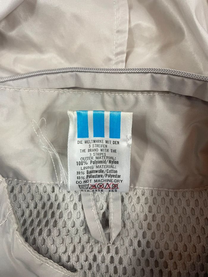 Coupe-vent Adidas vintage à capuche - Gris Taille M année 80´ 90’ y2k - photo numéro 6