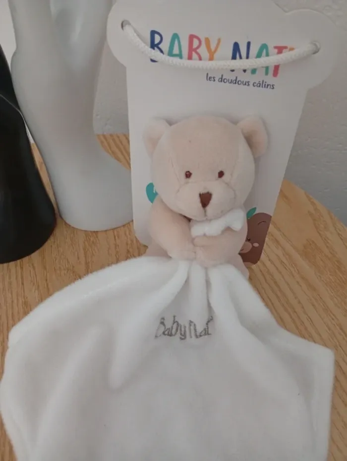 Peluche naissance ours baby nat doudou câlin - photo numéro 2