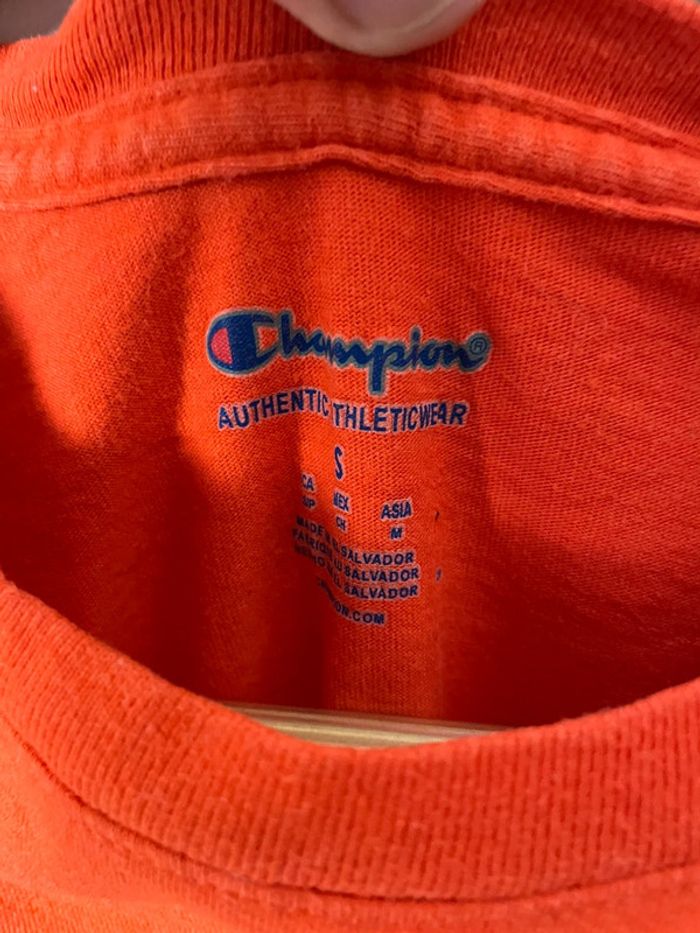 TEE shirt champion homme taille S orange - photo numéro 4