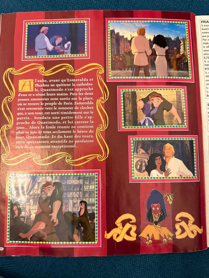 Album Panini complet Disney Le bossu de notre dame Quasimodo stickers autocollants - photo numéro 12