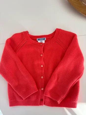Jacadi – Gilet rouge corail fille 36 mois