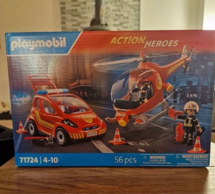 Playmobil pompier hélicoptère neuf scellée