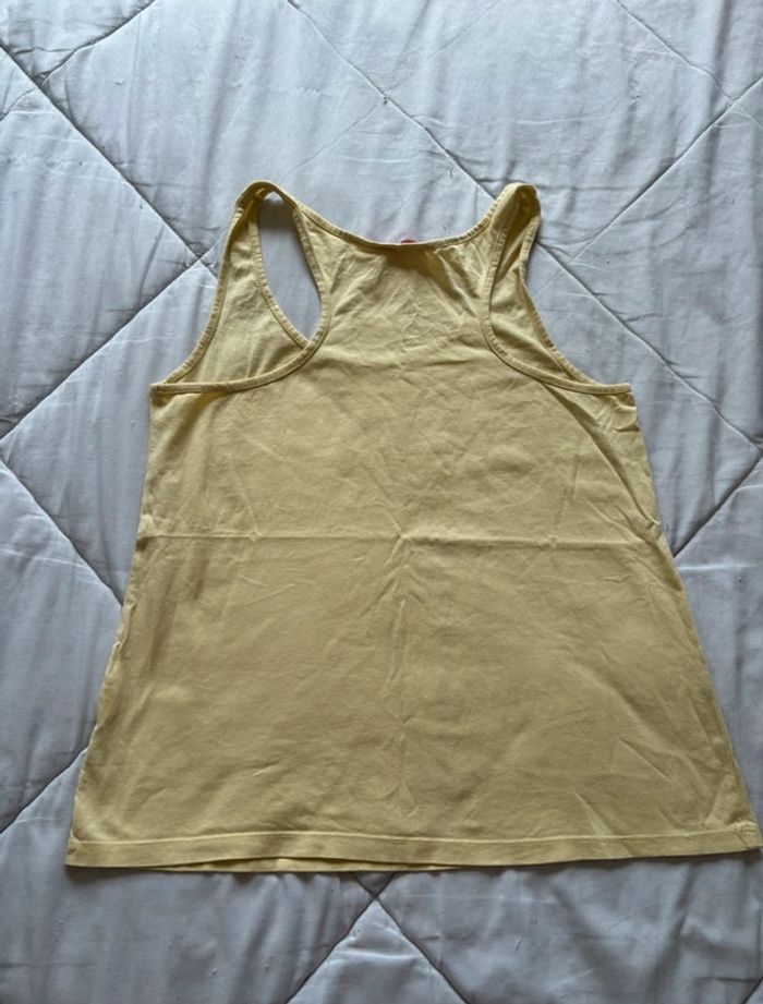 Top / débardeur tissaia jaune pale motif palmier taille M/38 été Summer - photo numéro 7