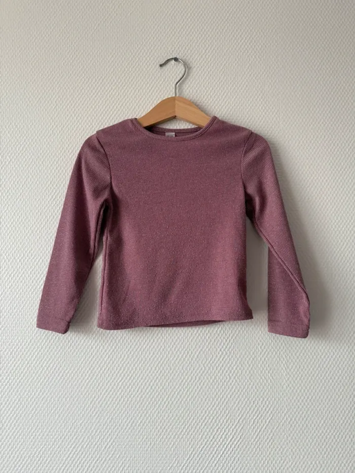 Tee shirt manches longues à paillettes