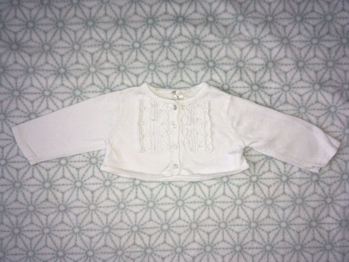 Gilet style boléro blanc Orchestra - 3 mois