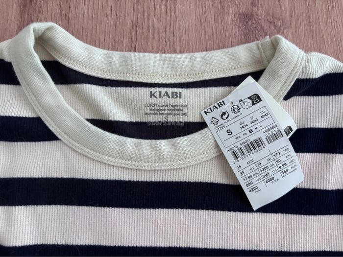 T-shirt rayé coton femme taille S / 36 marque kiabi - photo numéro 2