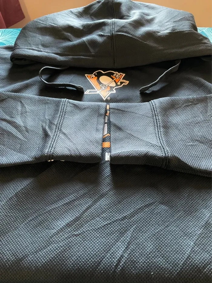 Sweat à capuche gris foncé pour homme NHL Pittsburgh Penguins taille S 469 - photo numéro 5