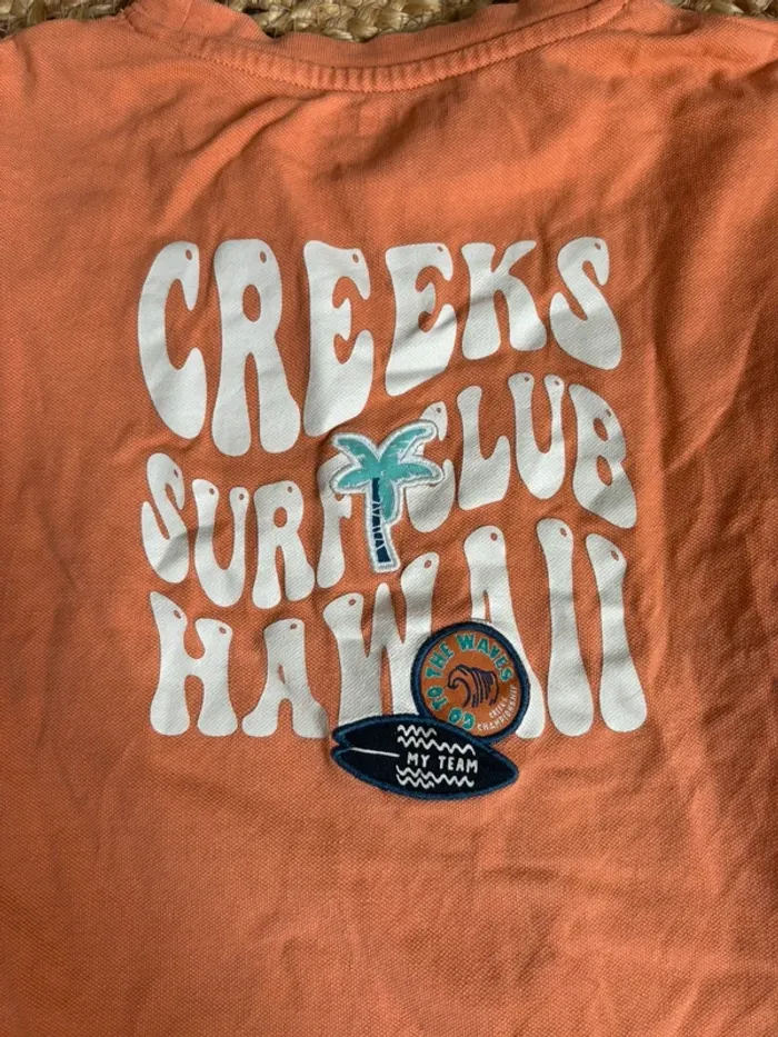 T-shirt mc orange Creeks imprimé 6 ans tbe - photo numéro 4