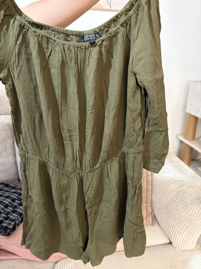 Très belle combi short vert kaki - photo numéro 2