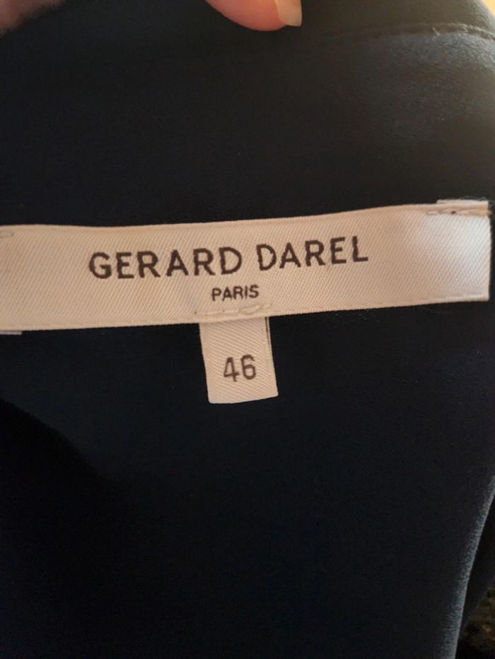 Chemise transparente bleu marine et dentelle Gérard  Darel taille 46 - photo numéro 8
