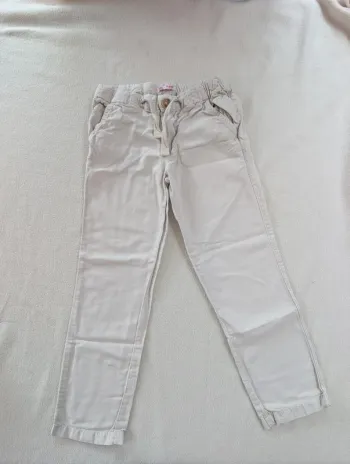 Pantalon 6 ans garçon beige/ crème dpam