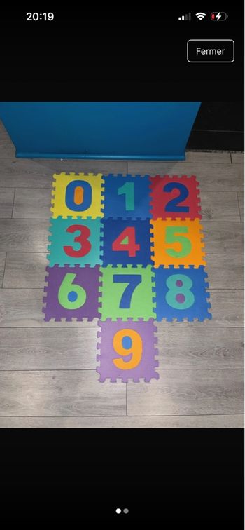 Tapis en mousse dalles chiffres