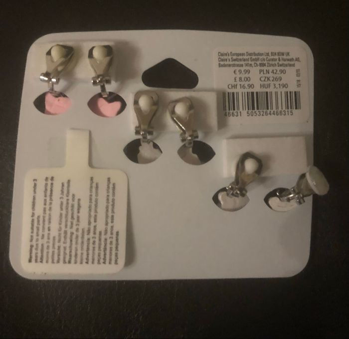 Boucles d’oreilles »Claire’s »rigolotes - photo numéro 2