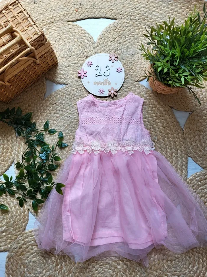 🌼 Robe avec tulle 23mois fille (86cm) 🌼
