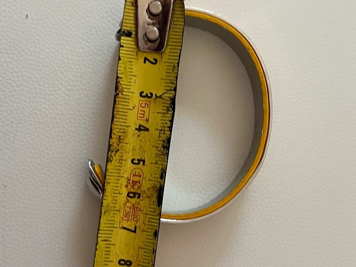 Bracelet manchette acier cuir jaune neuf - photo numéro 5