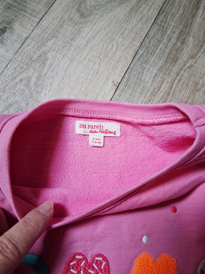 Sweat fille rose 6 ans - photo numéro 5
