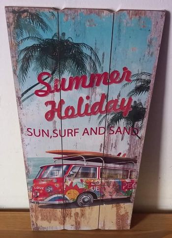 Decoration murale summer holiday 60 cm sur 30 cm neuf
