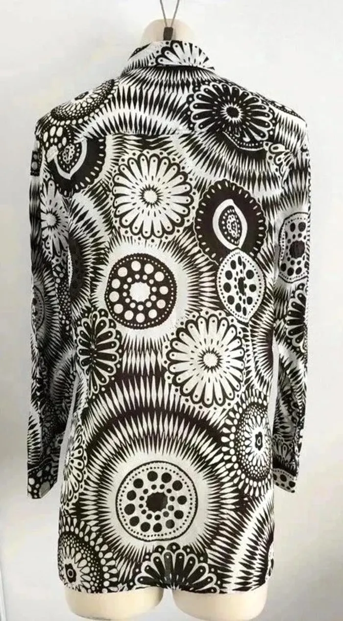 Chemisier d'été en coton à motifs - Escada sport - taille S - photo numéro 2