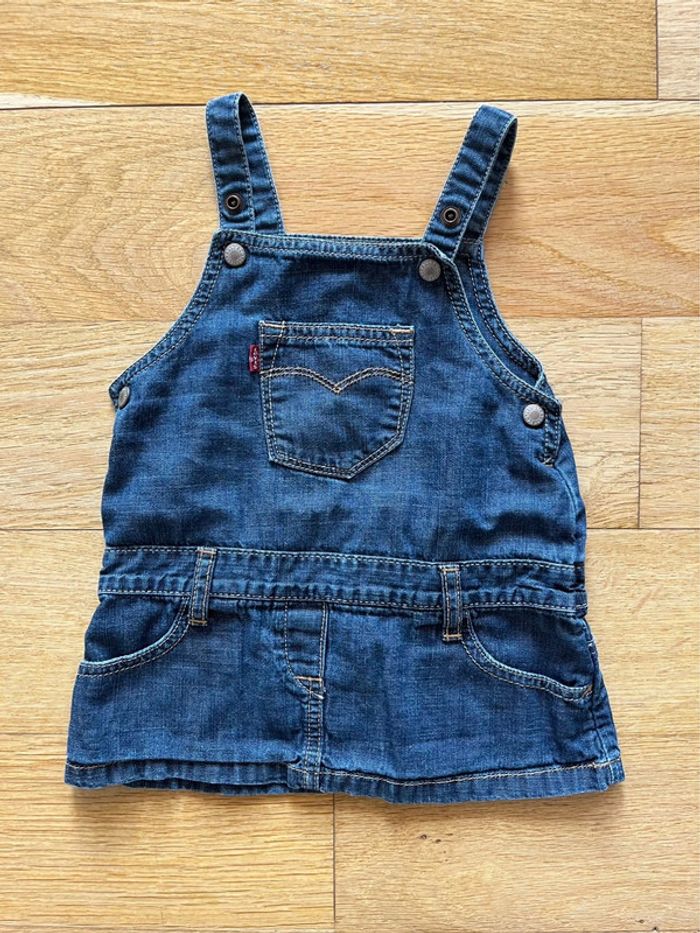 👶 Robe salopette en jean Levi’s – 6 mois 👶
