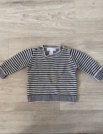 Pull manches longues col rond rayures horizontales