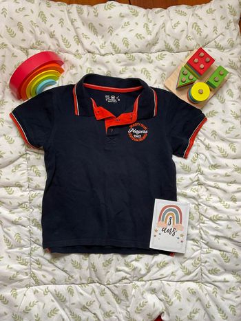 polo manches courtes marine et orange 8 ans u essentiel