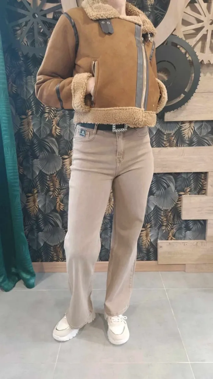 Veste perfecto beige taille L - photo numéro 5