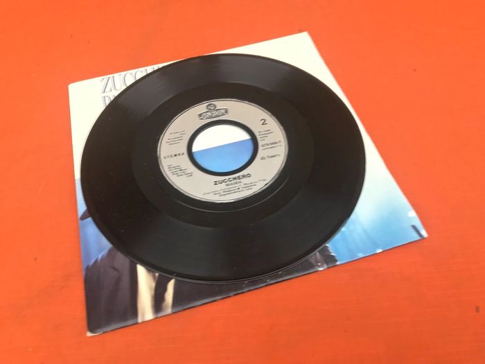 Vinyle 45 tours Zucchero/Paul Young Senza una donna  (1991) London Records 879 6687 - photo numéro 3