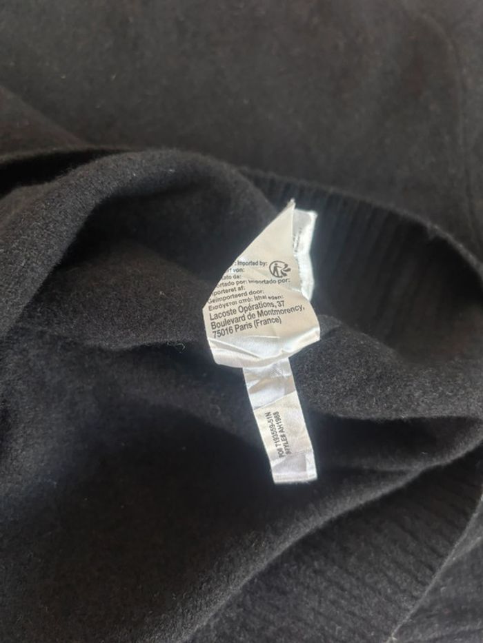 Sweat Lacoste taille xs/xs noir en coton - photo numéro 5